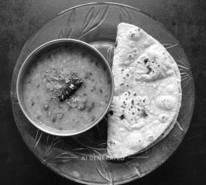 Dal tadka + Sadi roti (1 piece)