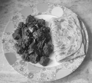 Mutton Sukka + Veechu Parotta (1 piece)
