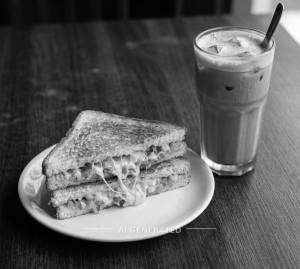 Veg Cheese Sandwich + Cold Coffee