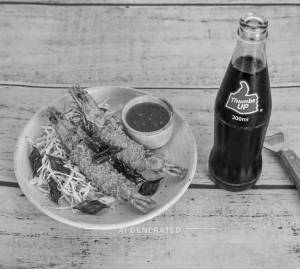 Fried Prawn [2Ps] + Thumbs-Up [300Ml]