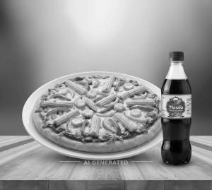 Baby Corn Pizza + Masala Cold Drink