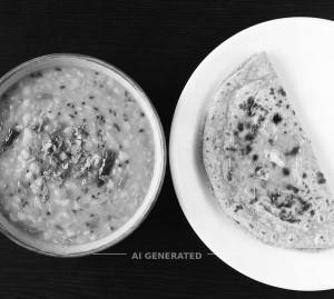 Yellow Dal Fry + Butter Tawa Roti (1 piece)