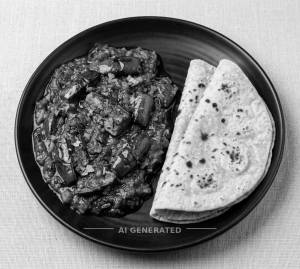 Baingan Masala + Chapati (2 Pieces)