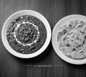 Dal Makhani + Maize Roti Plain (1 piece)