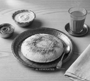 Thatte Idli [1 Piece] + Tea