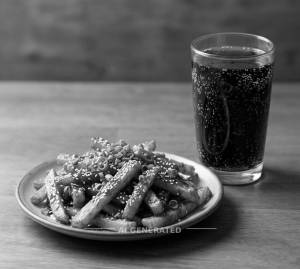Honey Chilly Potato + Soft Drink