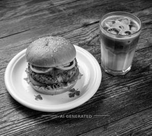 Veg Burger + Cold Coffee