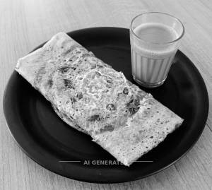 Egg Dosa + Miya Bhai Irani Chai (Serves 2)