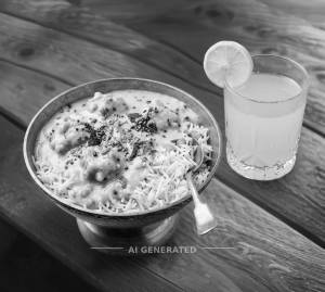 Kadi chawal + Lemon juice [300 ml]