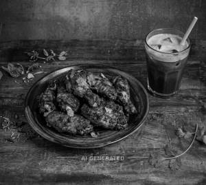 Chicken wings + Cold coffee