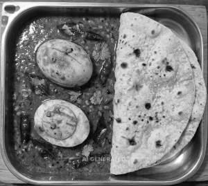 Egg Pulusu [2 Eggs] + Phulka (2 Pieces)