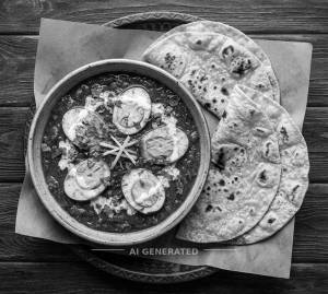 Anda Curry + Tawa Roti (2 Pieces)