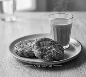 Aloo Tikki [2 Pcs] + Cardamom Tea