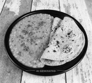 Dal Fry + Tawa Roti (2 Pieces)