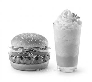 Tandoori Veg Burger + Tropical Ice Burg