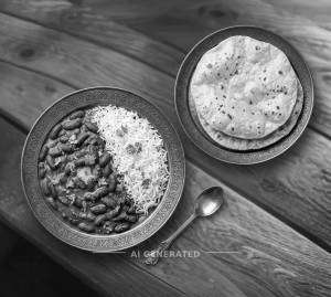 Rajma chawal + Ghee phulka [1 piece] (2 pieces)