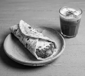 Veg. Tikki Cheese Roll + Cold Coffee