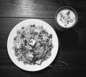 Paneer Pulao + Butter Milk