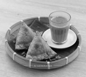 Chana Samosa [2 Pcs] + Tea