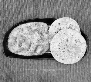 Malai Chaap Gravy + Plain Roti (2 Pieces)