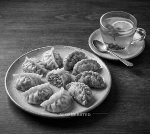 Veg Momos [10 Pieces] + Lemon Tea