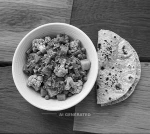 Mix Veg + Plan Roti (2 Pieces)