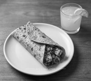 Chapathi Paneer Roll + Lemon Juice [Juices]