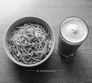 Veg Noodles + Frappe Brew