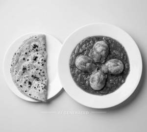 Egg Curry + Tawa Butter Roti (1 Piece)