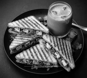 Paneer Tikka Masala Grilled Sandwich + Cold Coffee