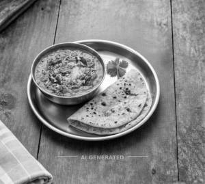 Dal Fry + Tawa Roti (2 Pieces)