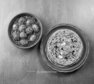 Dum Aloo + 4 Butter Tawa Parotha