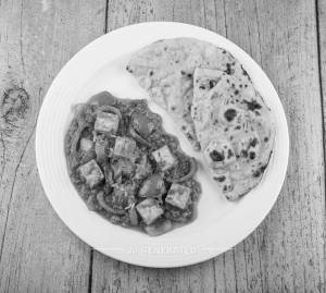 Karahi Paneer + Plain Tawa Roti (2 pieces)