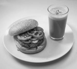 Veg supreme burger + Cold coffe