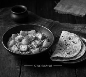 Aloo Paneer + Ata Roti (2 Pieces)