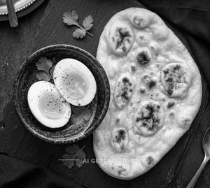 Boiled Egg + Plain Naan (1 Piece)