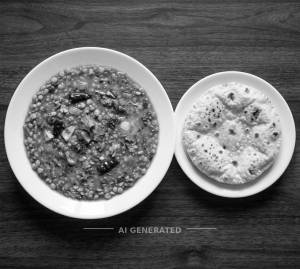 Dal Fry + Plain Roti (1 Piece)