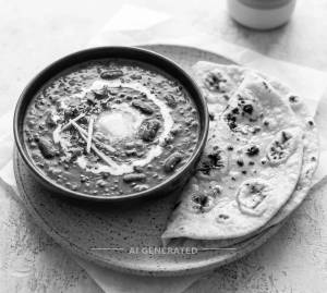 Dal Makhani + Plain Tandoori Roti (2 pieces)
