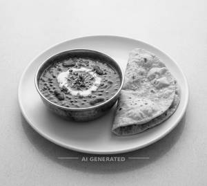 Dal Makhani + Plain Roti (2 Pieces)