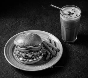 Veg Burger + Cold Coffee