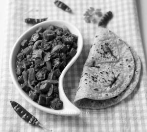 Bhindi Masala + Tawa Roti (2 Pieces)