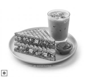 Veg Grilled Sandwich + Cold Coffee