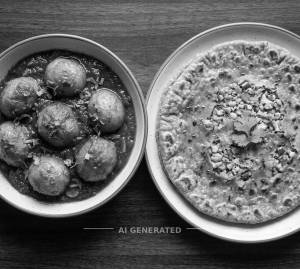 Dum Aloo + Ghobhi Paratha (1 piece)