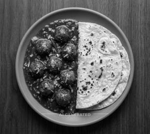 Veg Manchurian Gravy + Tawa Roti (2 pieces)