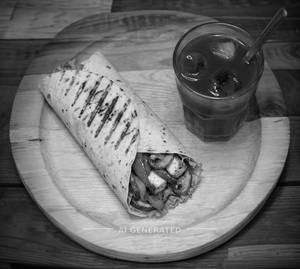 Veg Grill Wrap + Plain Cold Coffee