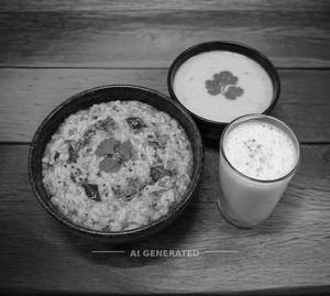 Kadhi Khichdi + Buttermilk               