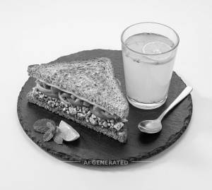 Panner Sandwich + Lime Juice