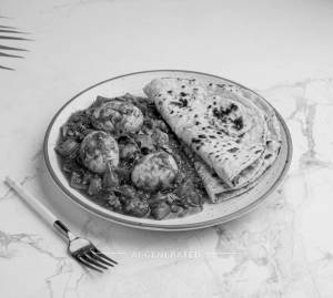 Egg Curry + Tandoori Roti (2 pieces)