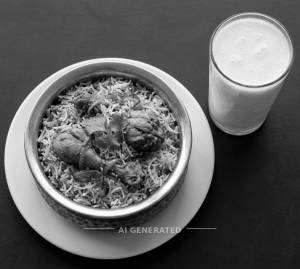 Chicken Biryani + Butter Milk
