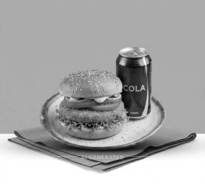 Crispy Veggie Burger + Cold Drink Can [330 Ml]